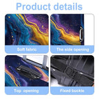 Luggage Cover Washable Suitcase Protector Anti (Purple marble / S(fits 20-22inch suitcase))