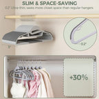 Plastic Hangers 100 Pack with Non (Gray / 100 pack)