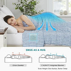 Weighted Blanket (18-blue and White Stripe Pattern / 48" x 72" | 15lbs)