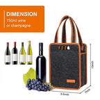 6 Bottle Wine Carrier Tote Bag (6 Bottle)