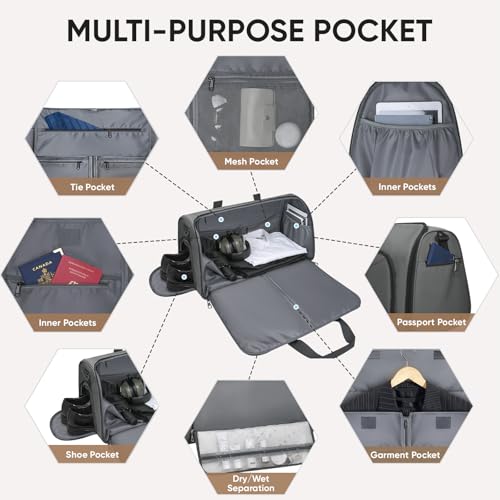Garment Bags for Travel (Dark Gray)