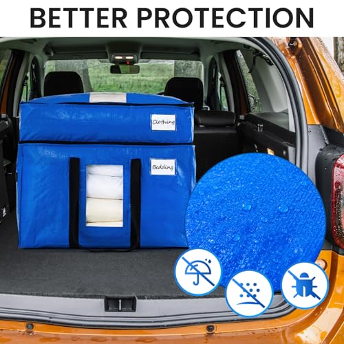 2 Tier Moving Bags (Blue / 4 Large- 2 Tier)