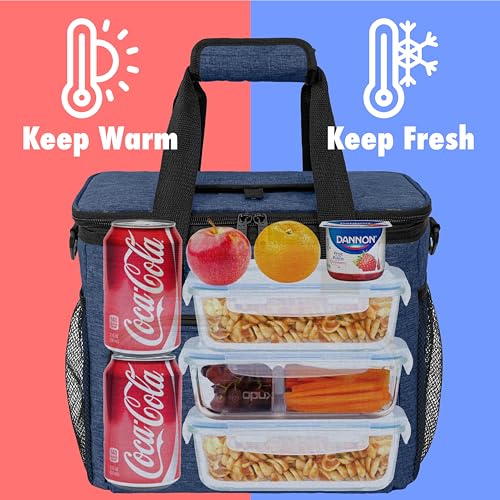 Soft Cooler Bag (Heather Navy / 24 Cans)