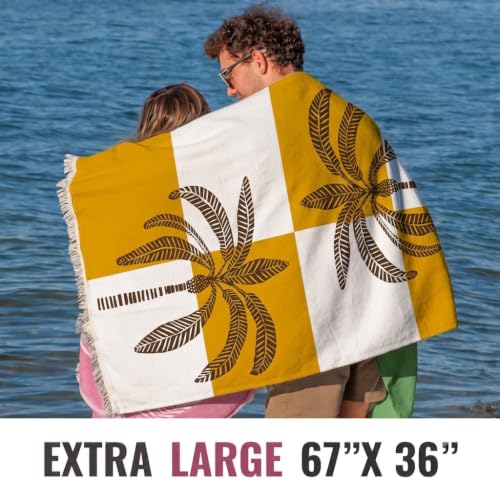 Turkish Beach Towel (Mustard & Ivory)