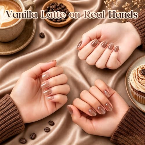 Beetles Brown Nude Fall Jelly Gel Nail Polish Set (A - Brown Nude Pink | Vanilla Latte)