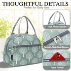 Lunch Bag for Women Insulated Lunch Box Corduroy Lunch Tote Cooler for Travel Work Picnic (Dandelion)