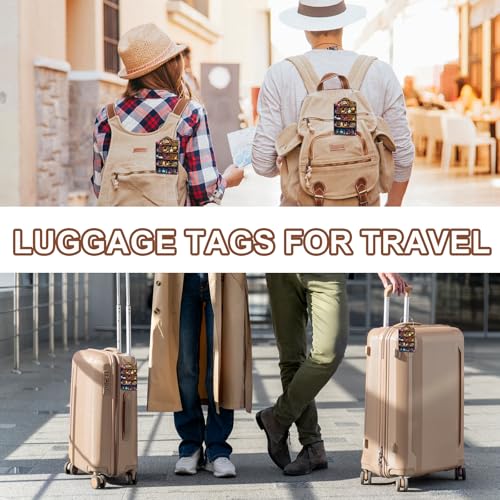 2 Pcs Funny Book Luggage Tags for Suitcase (Colorful-books)