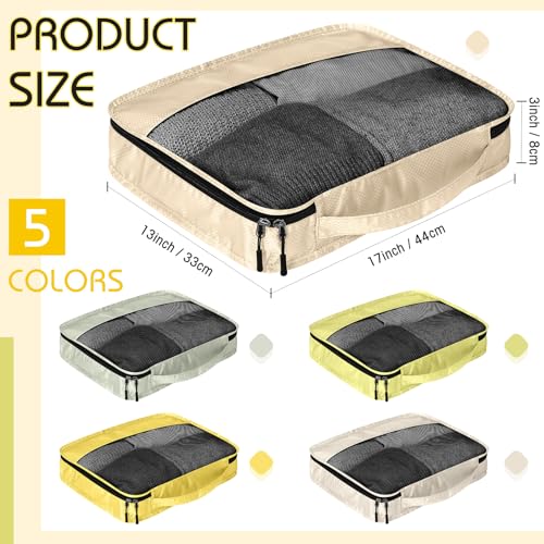Packing Cubes for Suitcase Large Organizer Bags (Yellow / Large)