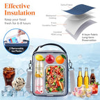Insulated Lunch Box for Men (Gray&Blue / 8.2L)