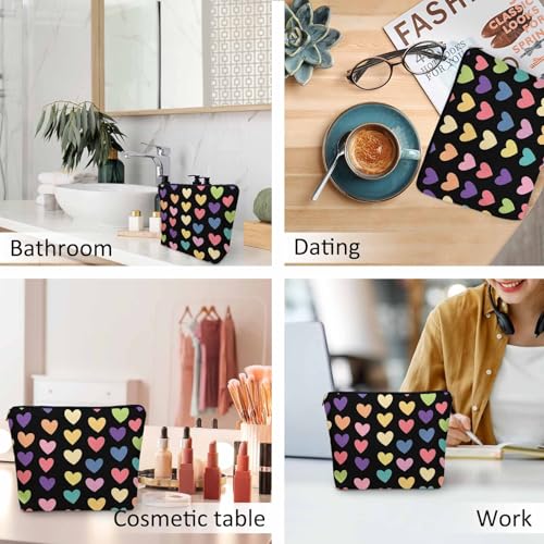 Makeup Bag Heart Makeup Bags For Purse Pouch (9 x 7.1 inch / Heart)