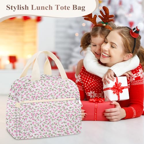 Lunch Box for Women (B-B-Corduroy Pink Flower / Medium - 10L)