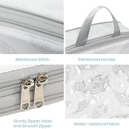 Compression Packing Cubes Travel (11 White Teardrop-shaped Texture / 7-Piece Set)