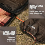 Cotton Flannel Sleeping Bag for Camping (Pink With 2lbs Filling)