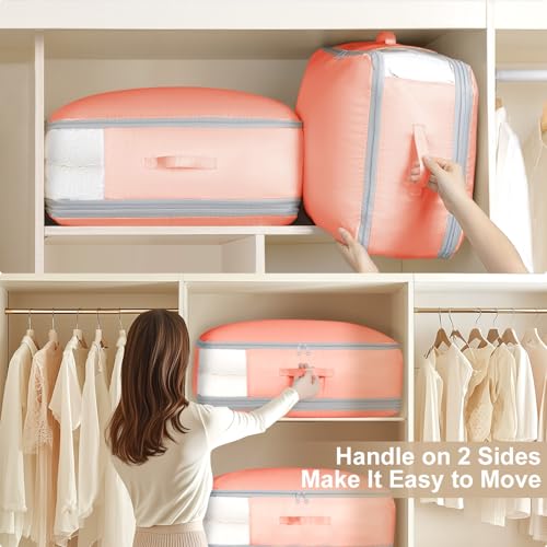 Comforter Storage Bag (Pink / 6 Pack - 3-Layer)