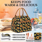 Insulated Lunch Cooler Bag (Sunflower)