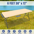 2 Pack Rectangle Spandex Fitted Table Cloth (Ivory / 72" x 30" (Rectangular))
