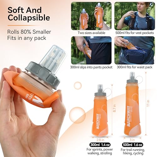 Soft Hydration Flask with Wide Mouth (Orange / 300 ml / 10 oz)