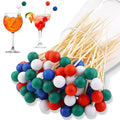 100 Pieces Golf Toothpicks 4.72 Inch Golf Skewers Golf Cocktail Picks Golf Fruit Picks Decorative Toothpicks for Appetizers Cocktail Garnish Sports Party Supplies (Multicolor Golf)