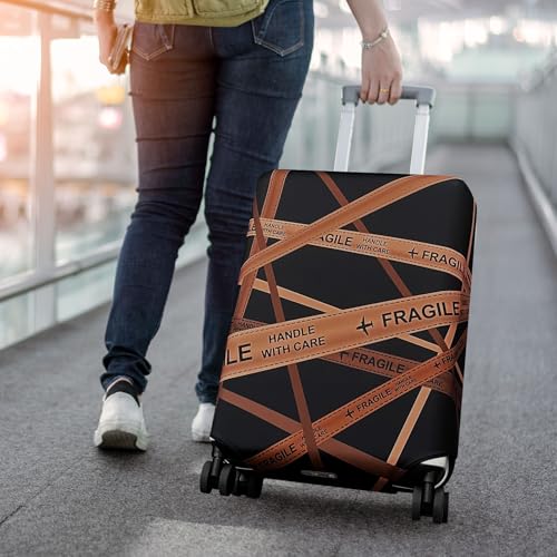 Luggage Cover Fits 31 (XL / Gold Fragile)