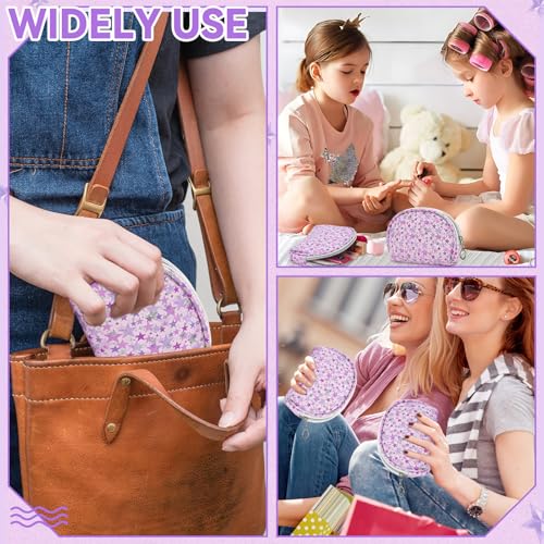 12 Pieces Mini Makeup Bags (12pcs Purple S)