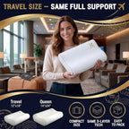 Travel Memory Foam Cervical Pillow (Travel 18 x 12 x 5")