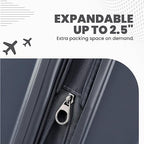 Carve 20 Inch Carry On Expandable Hardside Upright Suitcase with 360° Spinner Wheels (Gray / Carry-On)