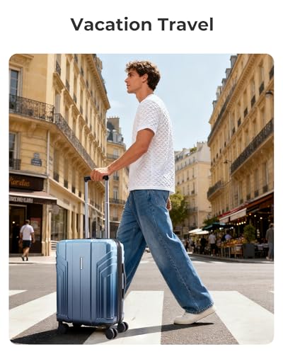 Expandable Carry On Luggage 22x14x9 Airline Approved (Expandable Carry On 20 Inch / Gradient blue)