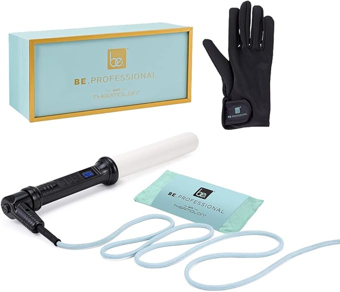 Hair Curling Irons, Be. Professional Ceramic Hair Curling Wand 1 Inch Instant Heat Hair Curler with LCD 310℉ - 450℉ Temperature Control for All Hair Types Include Glove (1.5")