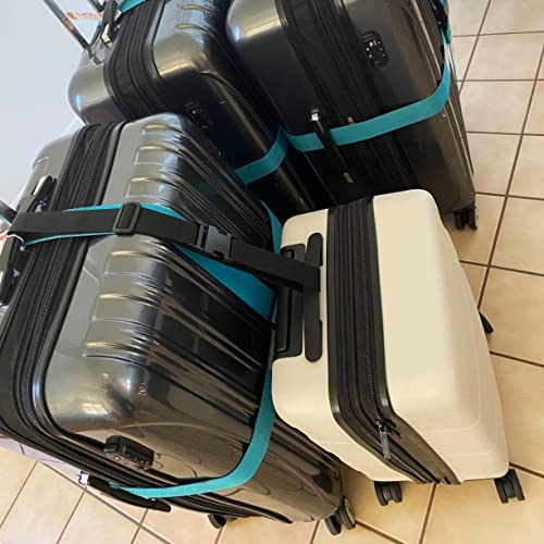 Luggage Straps for Suitcases (2Pcs Blue / 45 In Connect)