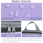 4 Set/6 Set/8 Set Compression Packing Cubes Travel Accessories Expandable Packing Organizers (Half Mesh, 6-Lavender) (6-Lavender / Half Mesh)