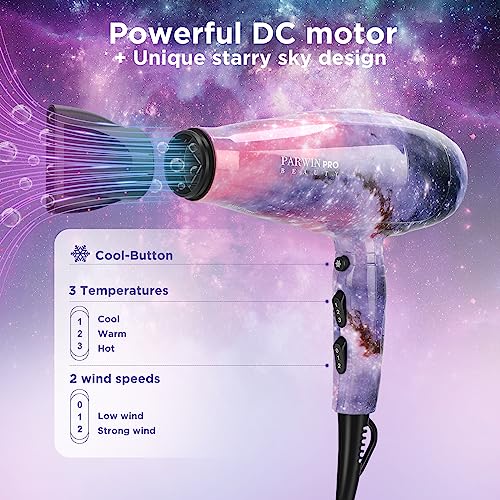 3 in 1 1875W Hair Dryer Straightening Curling Iron Set (Galaxy)