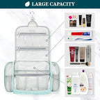 Large Hanging Toiletry Bag for Women (Teal Chevron / Large)