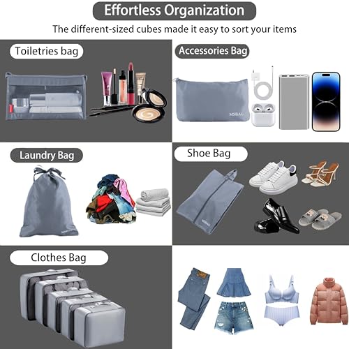 9 set Packing Cubes for Travel (gery 9 set)
