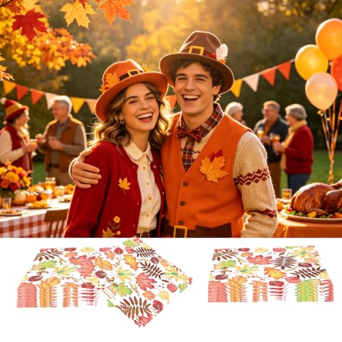 50 PCS Fall Leaves Cocktail Napkins (Maple Leaf)