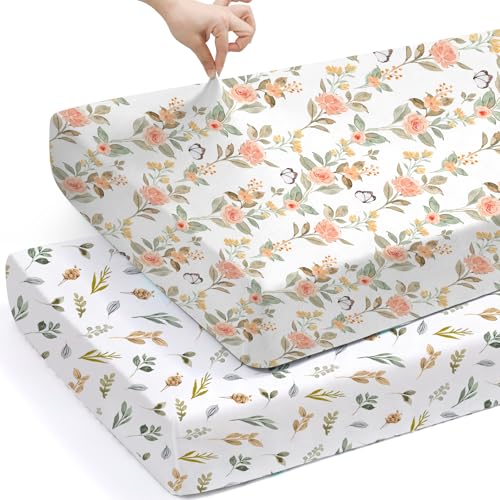 Baby Fitted Crib Sheets (Rose & Foliage / 52X28 Inch)
