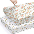 Baby Fitted Crib Sheets (Rose & Foliage / 52X28 Inch)