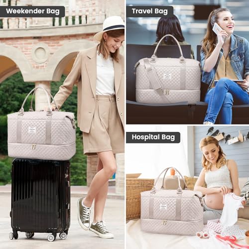 Travel Duffle Bag (Antiquewhite-b / Large-2 Pcs)