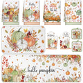 10 Pcs Fall Pumpkin Kitchen Decor Set Kitchen Towels Pot Holders Oven Mitts and Rugs Set Thanksgiving Towels for Baking Cooking BBQ Autumn Home (Light Color / Little Fresh)