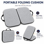 3 in 1 Foldable Gel Seat Cushion Featured with Memory Foam Breathable Seat Cushion for Pressure Relief (Gray - Mesh)