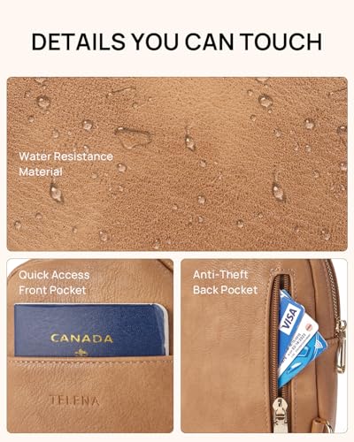 Crossbody Bags for Women Leather Cross Body Sling Bag for Woman Travel Camel Brown (1-camel Brown)