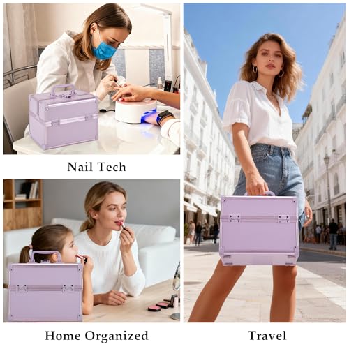 Makeup Train Case (Purple)