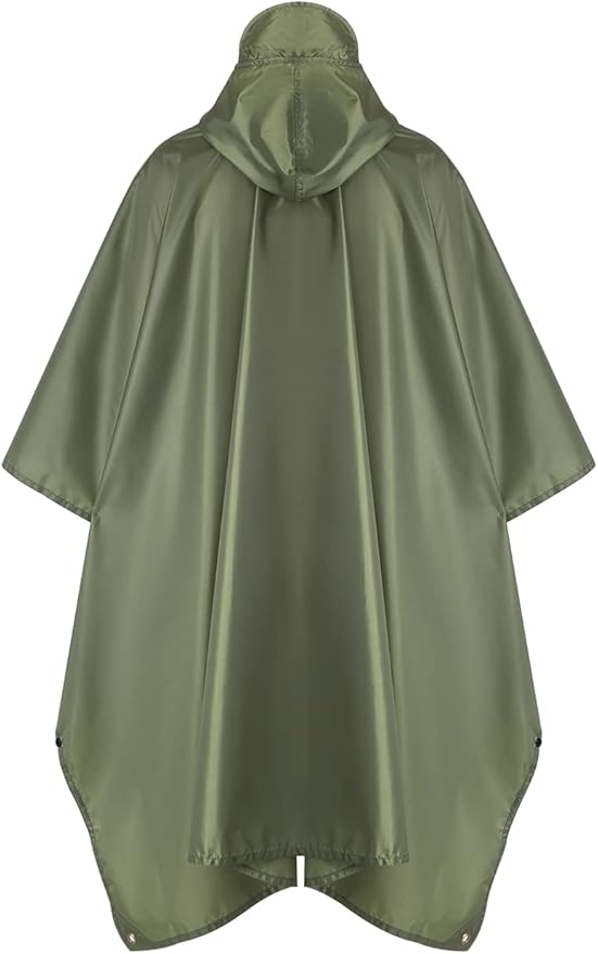salamra Hooded Rain Poncho Waterproof Raincoat Jacket - Image 7
