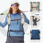 20L Hiking Backpack for Men Women Lightweight Foldable Small Daypack for Travel Camping Outdoor (Beige and Green / 20l)