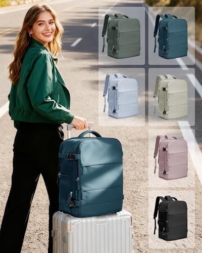 Travel Backpack Carry On for Women Man Gym Backpack with Laptop Compartment Mochila de Viaje Teacher Personal Item Backpacks Airplane Accessories Must Haves Peacock Blue (20l / Peacock Blue)