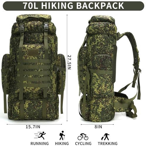 Hiking Backpack for Men 70L (70l-greenmix)