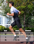 Compression Ankle Running Socks (13-16 / G-black White Gray)