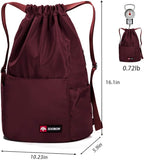 ZOORON Waterproof Drawstring Gym Backpack Bag - Image 6