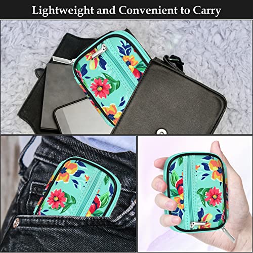 Weekly Travel Pill Organizer Cute Pill Case with 7 Day Pill Box (2 Cases + 2 Boxes / C. Black 01 + Green 01)