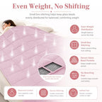 King Size Weighted Blanket for Adults 25lbs (04-pink / 88" x 104" | 25lbs)