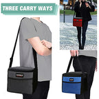 6 Can 5L Lunch Bag for Women Men Portable Lunch Box Small Cooler Bag Soft Collapsible Reusable Insulated Lunch Tote for Everyday Work Travel (Blue)